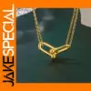 Double-ring Horseshoe Buckle Necklace