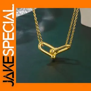 Double-ring Horseshoe Buckle Necklace