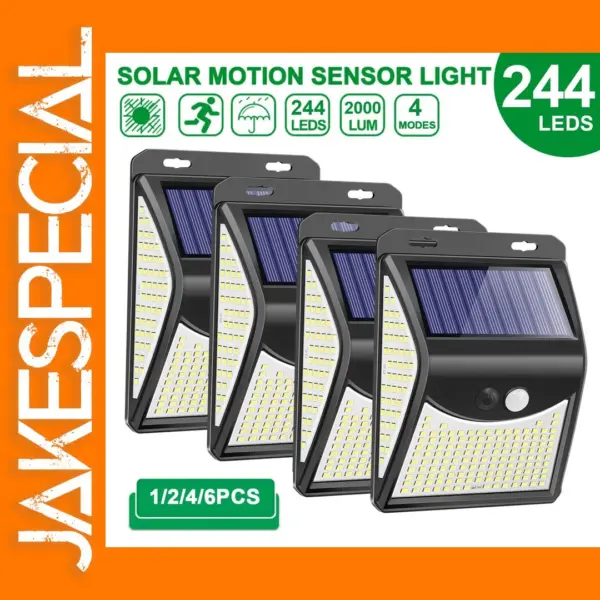 244 LED Solar Motion Sensor Outdoor Light