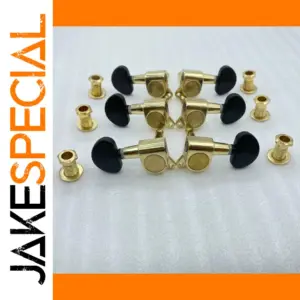 Golden 6-Piece Guitar Tuner Peg Set for Acoustic/Electric