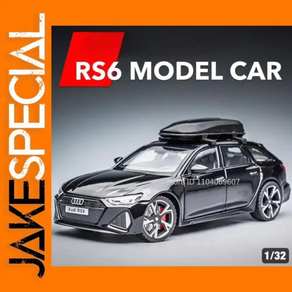 1/32 RS6 Car Model Diecast with Sound and Light