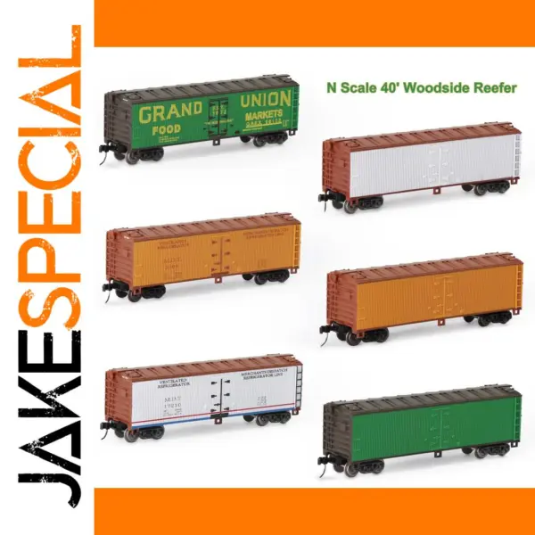 3pcs N Scale Woodside Reefer Boxcars 1:160