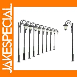 10pcs HO Scale Warm White LED Street Lamps
