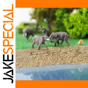20pcs N Scale Painted Elephant Model Set