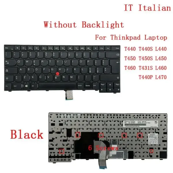 Italian Backlight Keyboard for Lenovo Thinkpad T460 - Image 9