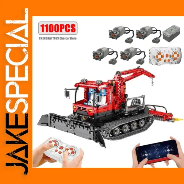Remote Control Snow Groomer Building Blocks Set