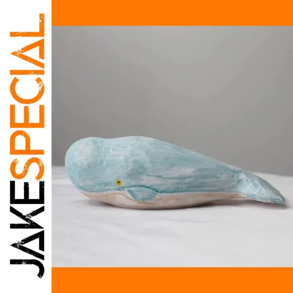 Mini Wooden Whale Figurine Ocean Decor
