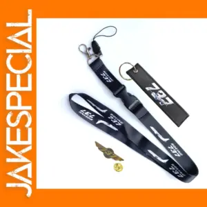 3PCS Vintage Aircraft Keychains with Lanyard