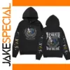 Printed Oversized Hoodie with Dragon Rider Design