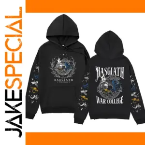 Printed Oversized Hoodie with Dragon Rider Design