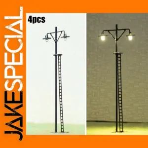 4-Piece HO Scale LED Yard Light Set