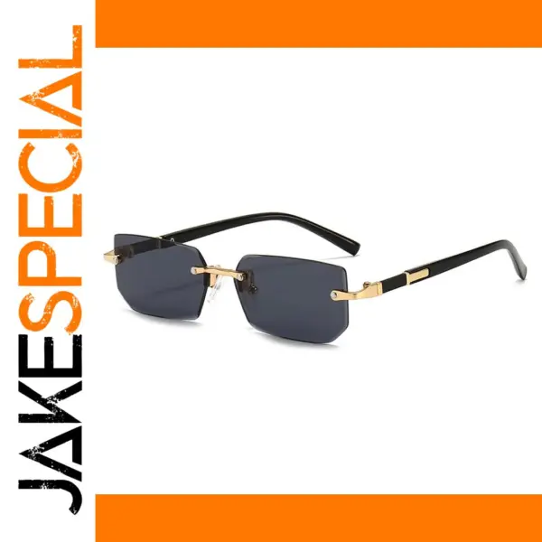 Rimless Rectangle Sunglasses WOMEN Men Summer