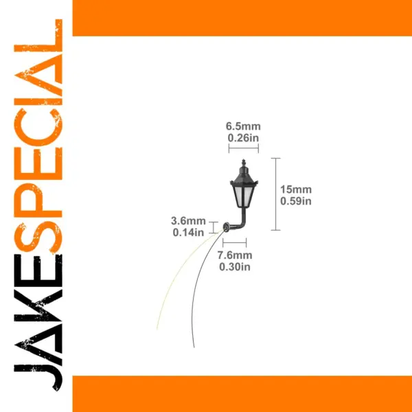 5pcs Outdoor LED Lampposts for Model Railways