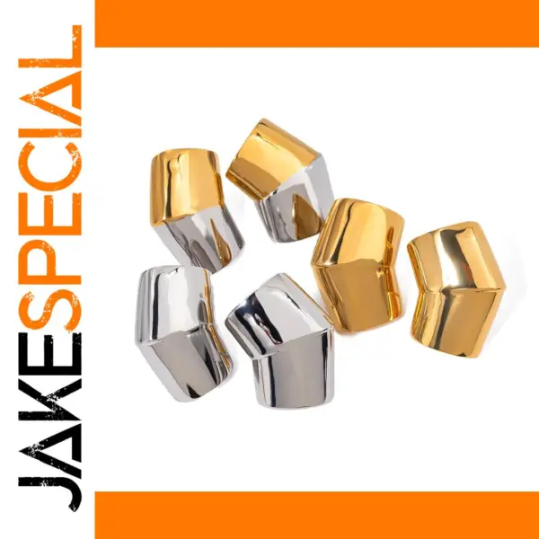 Geometric Stainless Steel Stud Earrings