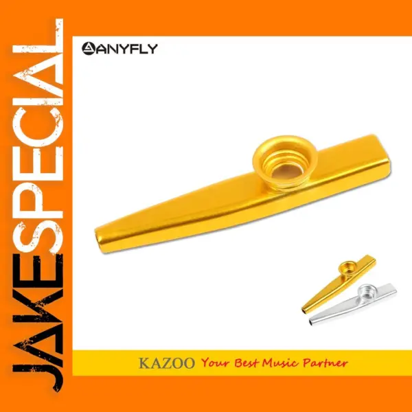 Aluminum Alloy Kazoo Musical Instrument Gold