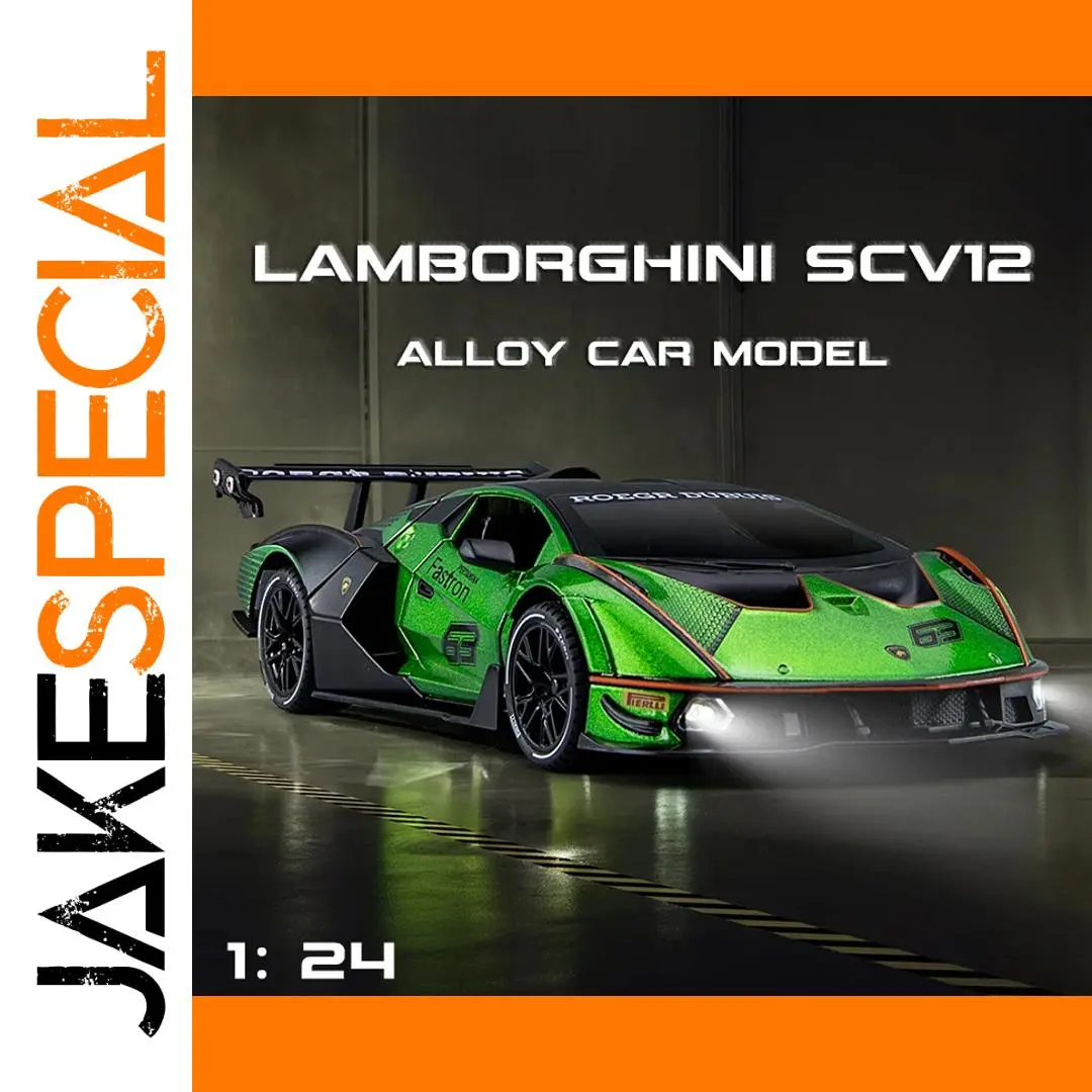 Green Lamborghini Essenza SCV12 Die-Cast Model 1:24 1 Green Lamborghini Essenza SCV12 Die-Cast Model 1:24