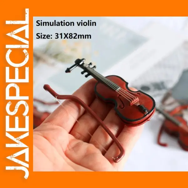 Miniature Violin Model for Dollhouses 1/6 1/12