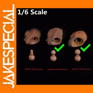 1/6 Scale Action Figure Neck and Foot Connectors