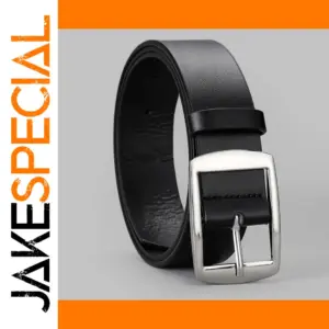 Luxury PU Leather Men’s Belt with Metal Pin Buckle