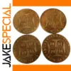 Brazil 20000 Reis Gold Plated Coin Replica