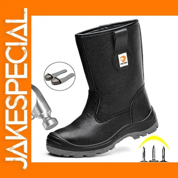 Waterproof Mid-Calf Safety Boots for Men
