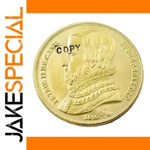 1850 Brazil 10,000 Reis Pedro II Replica Coin