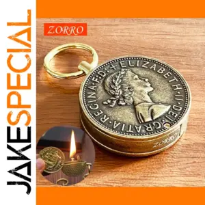 ZORRO Retro Coin Keychain Kerosene Lighter Collection