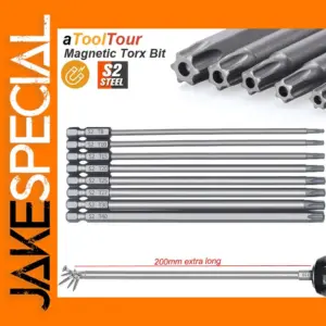 Magnetic Torx Bit Set 200mm Security T8-T40