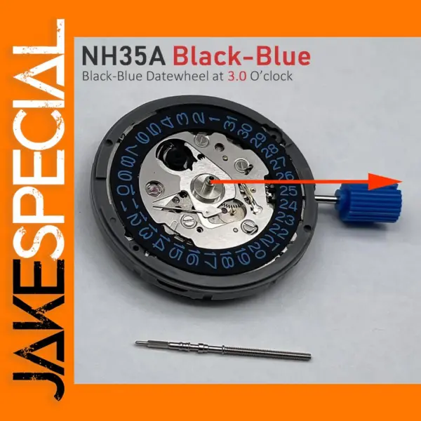 NH35 Black-Blue Mechanical Watch Movement