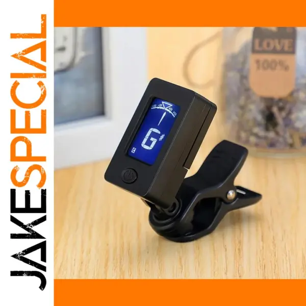 Clip-On Acoustic Guitar Tuner with LCD Screen