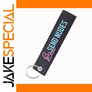 Send Nudes Embroidered Keychain Accessory