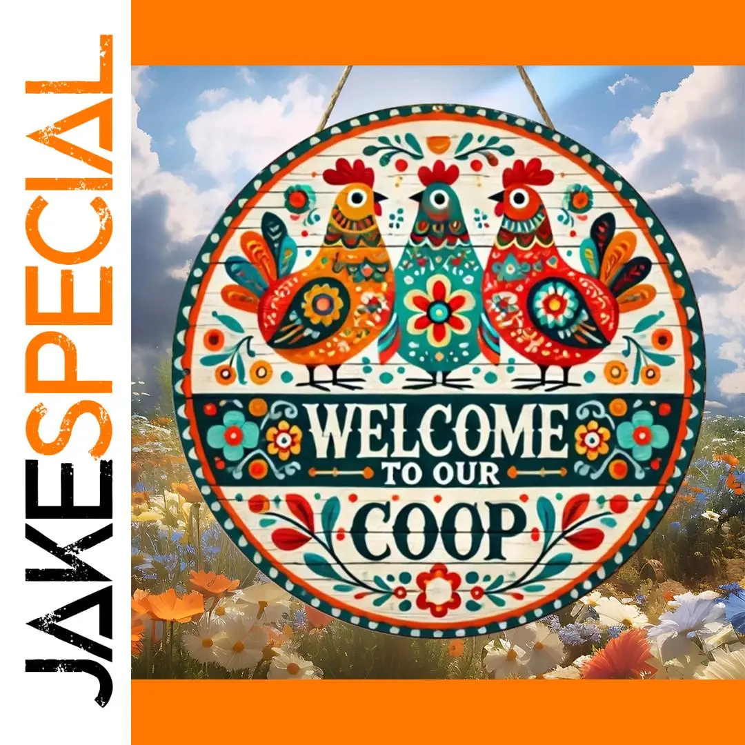 Welcome to My Chicken Coop Vintage Wood Sign 1 Welcome to My Chicken Coop Vintage Wood Sign