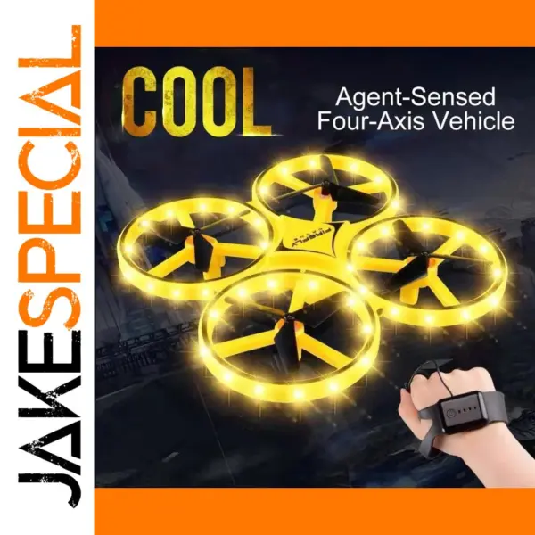 Smart Gesture Control Quadcopter Drone with Watch