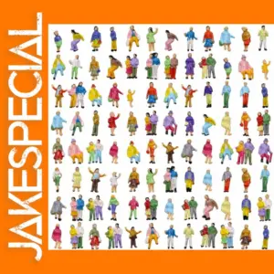 100pcs Painted Z Scale Model Train Figures