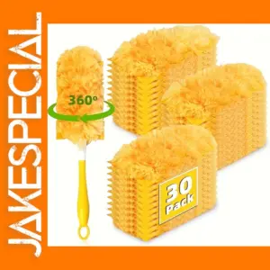 30 Pack Microfiber Duster Refills with Handle