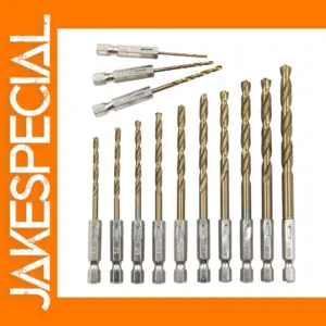 13pc Titanium Plated Twist Drill Bit Set