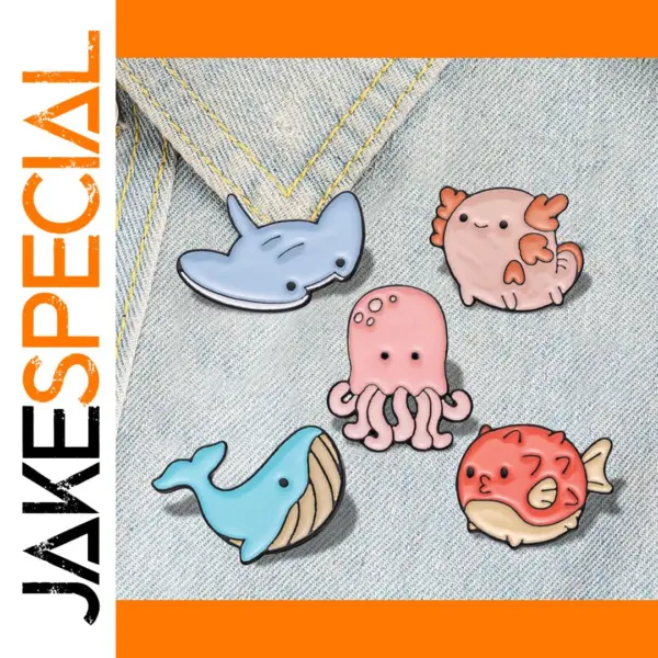 Animal Enamel Brooches Set for Friends