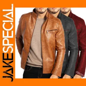 Men's Casual Punk Style Leather Jacket
