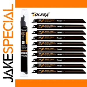 TOLESA 10PCS Bi-Metal Reciprocating Saw Blades