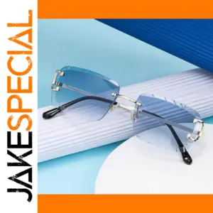 Square Rimless Metal Sunglasses Model 6018