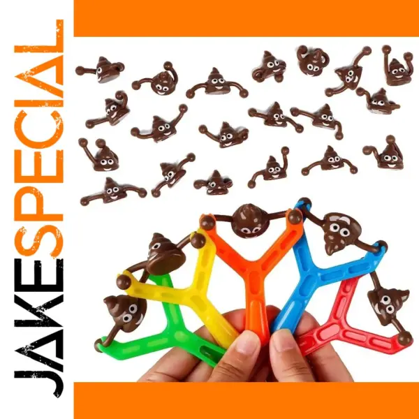 12PC Funny Poo Slingshot Toy Set