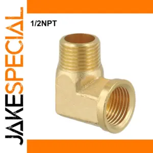 Brass Elbow Pipe Fitting Connector 1/8 to 1/2 NPT
