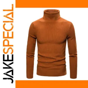 Men's Turtleneck Knitted Sweater for Fall/Winter