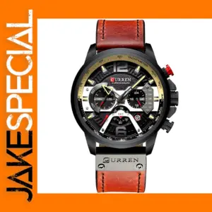 CURREN Men's Chronograph Leather Wristwatch