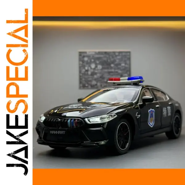 1:24 BMW M8 MANHART Police Diecast Model Car