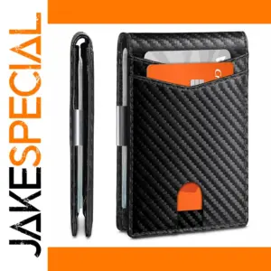 Slim Leather Wallet for Men with RFID Block