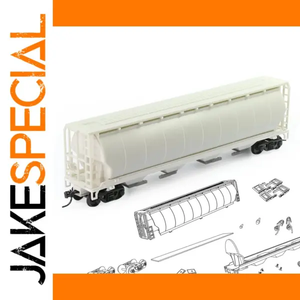 HO Scale Unassembled Cylindrical Grain Hopper Model
