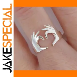 Couple Adjustable Heart Love Rings Set