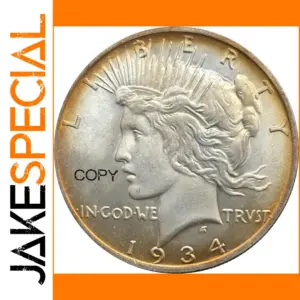 1934 S One Peace Silver Plated Replica Coin