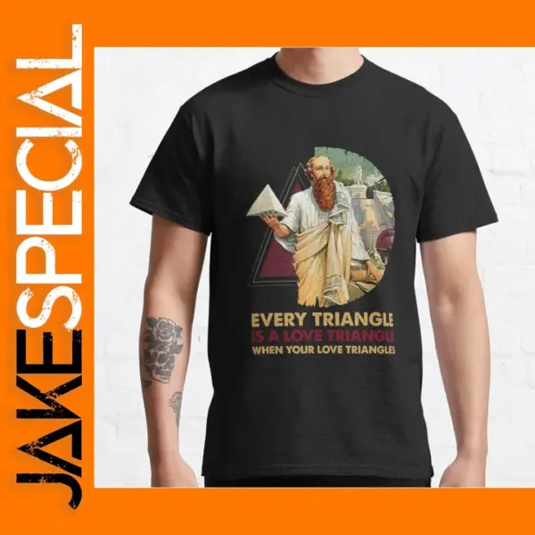 Pythagoras Triangles Graphic Cotton T-Shirt